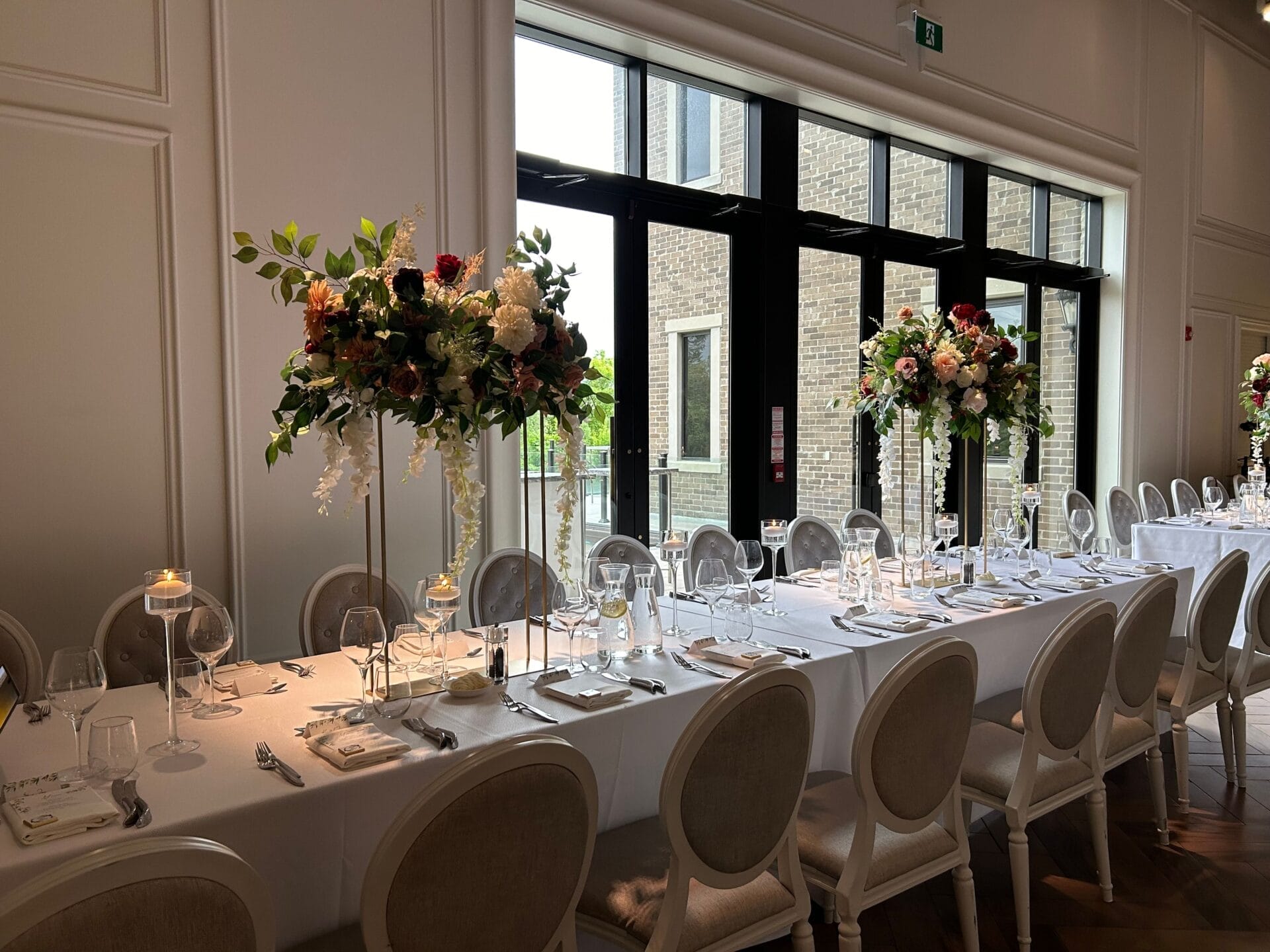 floral centrepieces wedding