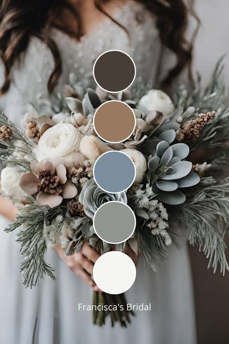 winter wedding color palettes