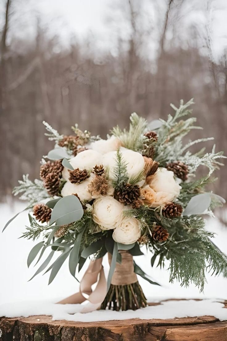 winter bride bouquet