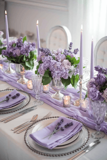 lavender color, wedding palette