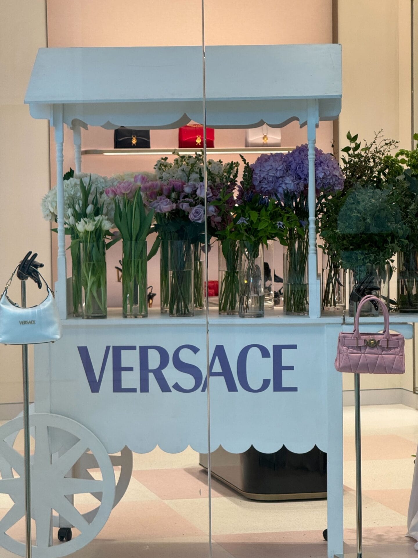 Versace Toronto Yorkdale Shopping Centre Floral Decoration Floral Cart