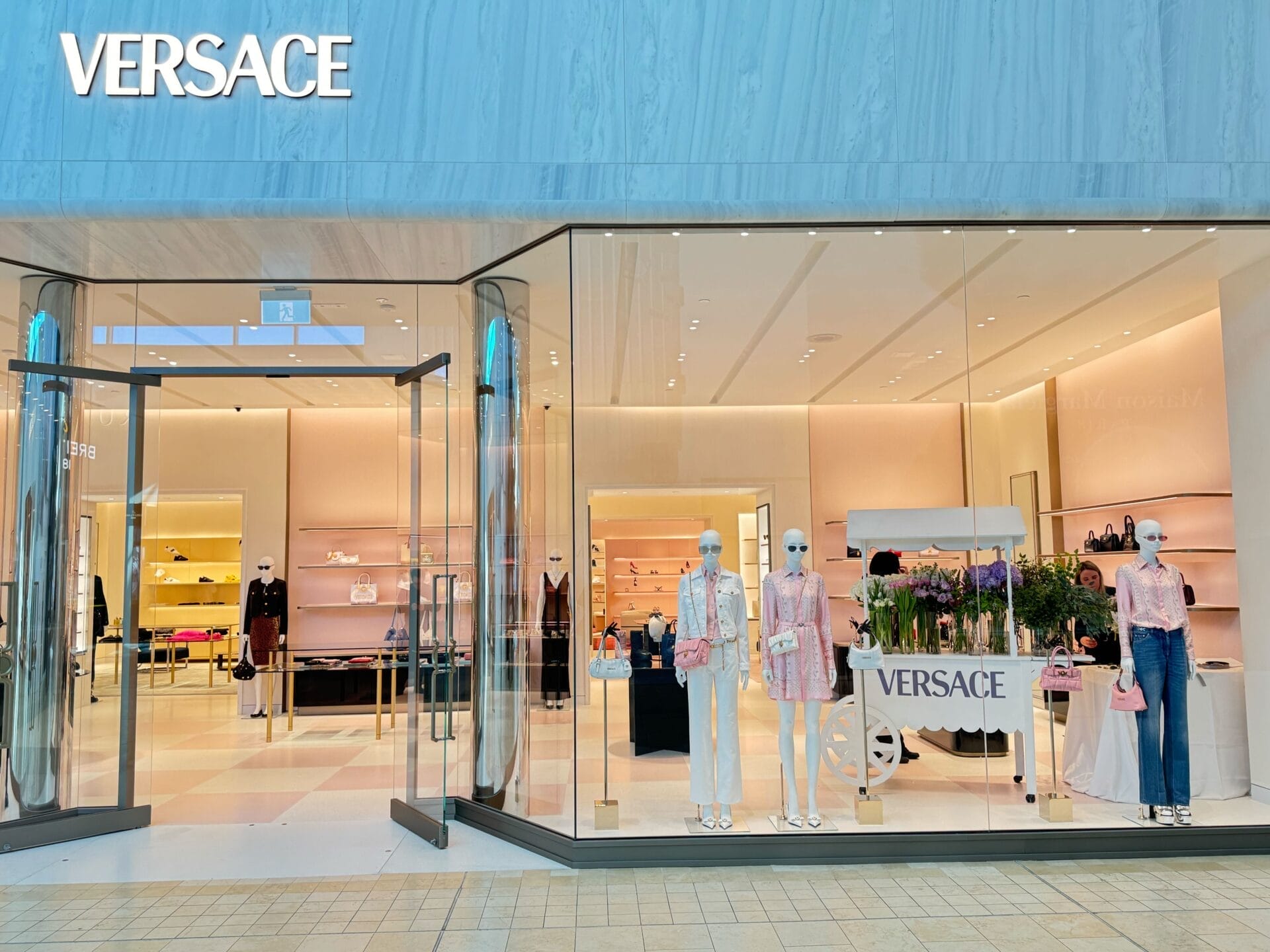 Versace Toronto Yorkdale Shopping Centre Floral Decoration Floral Cart