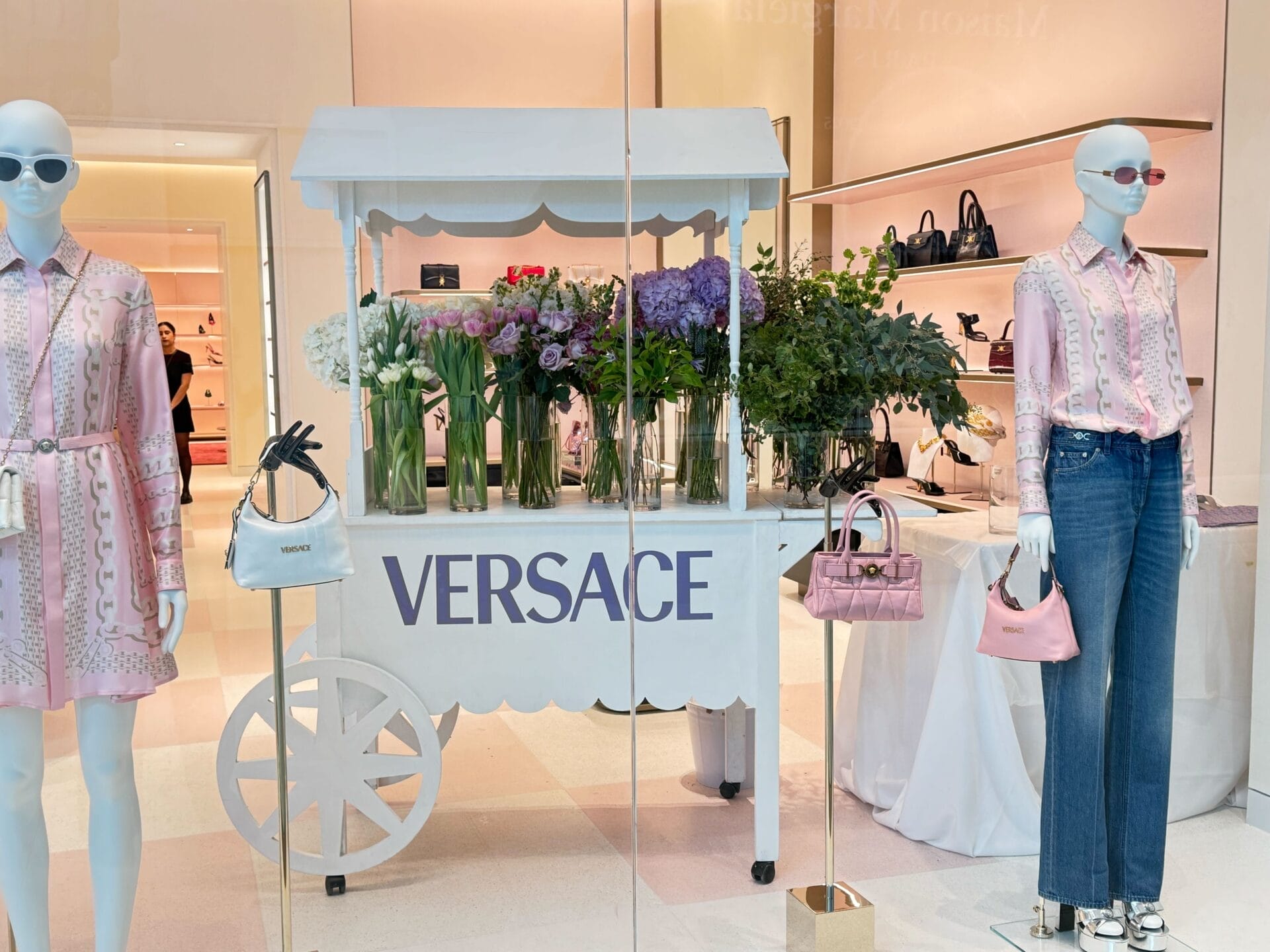 Versace Toronto Yorkdale Shopping Centre Floral Decoration Floral Cart