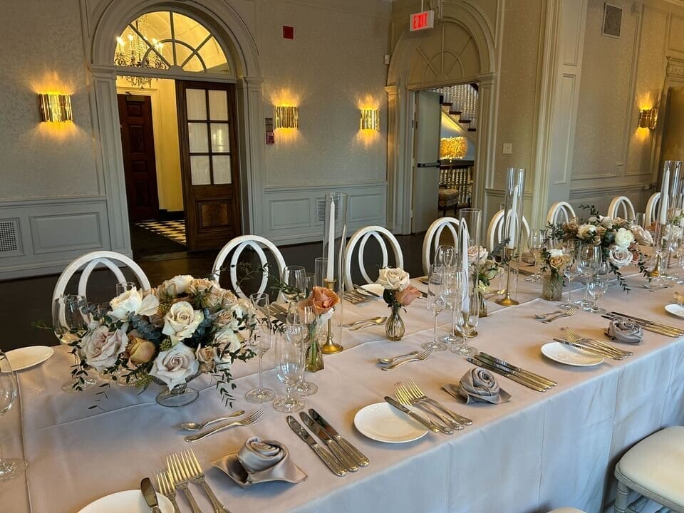 Graydon Hall Manor Wedding Location Guests Table Decoration