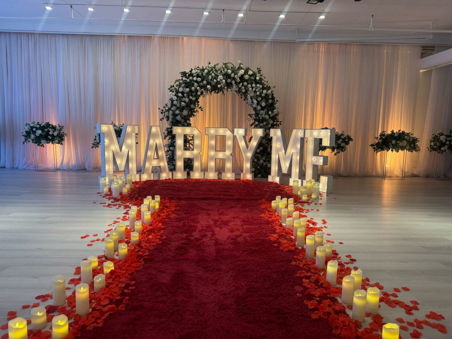 marriage proposal, decoration, floral decoration for marriage proposal