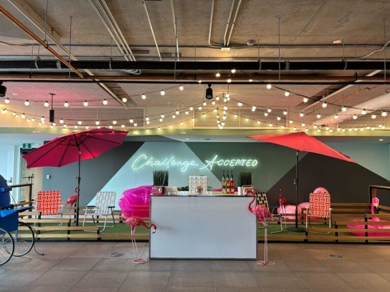 Modern Corporate Event Decor for Shopify Toronto Office: Clean & Minimal Setup by VintageBASH