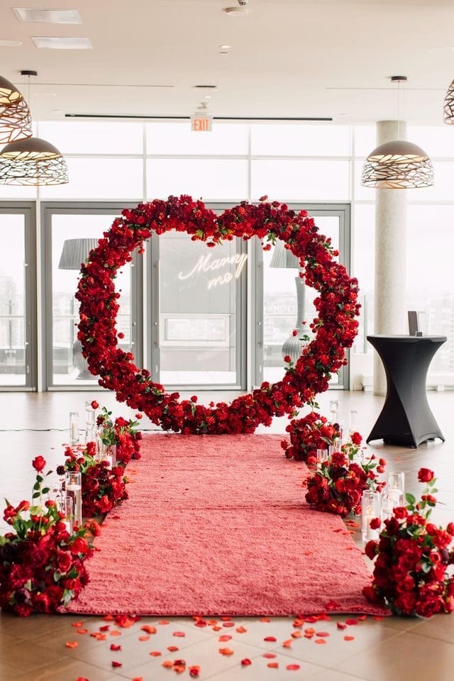Hotel X Wedding Proposal Decor Floral Arch