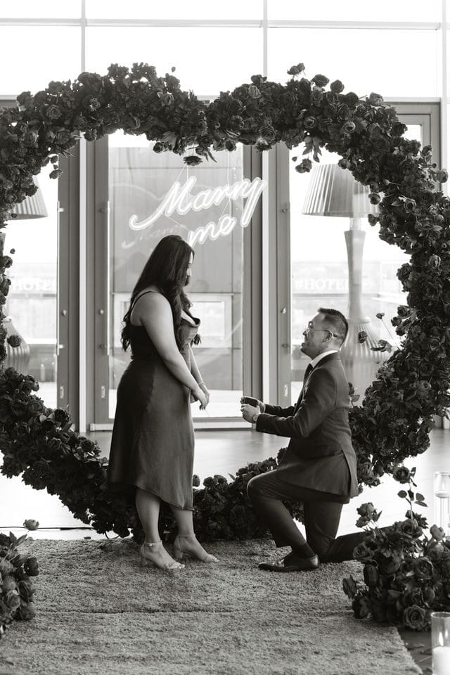 Hotel X Wedding Proposal Floral Decor