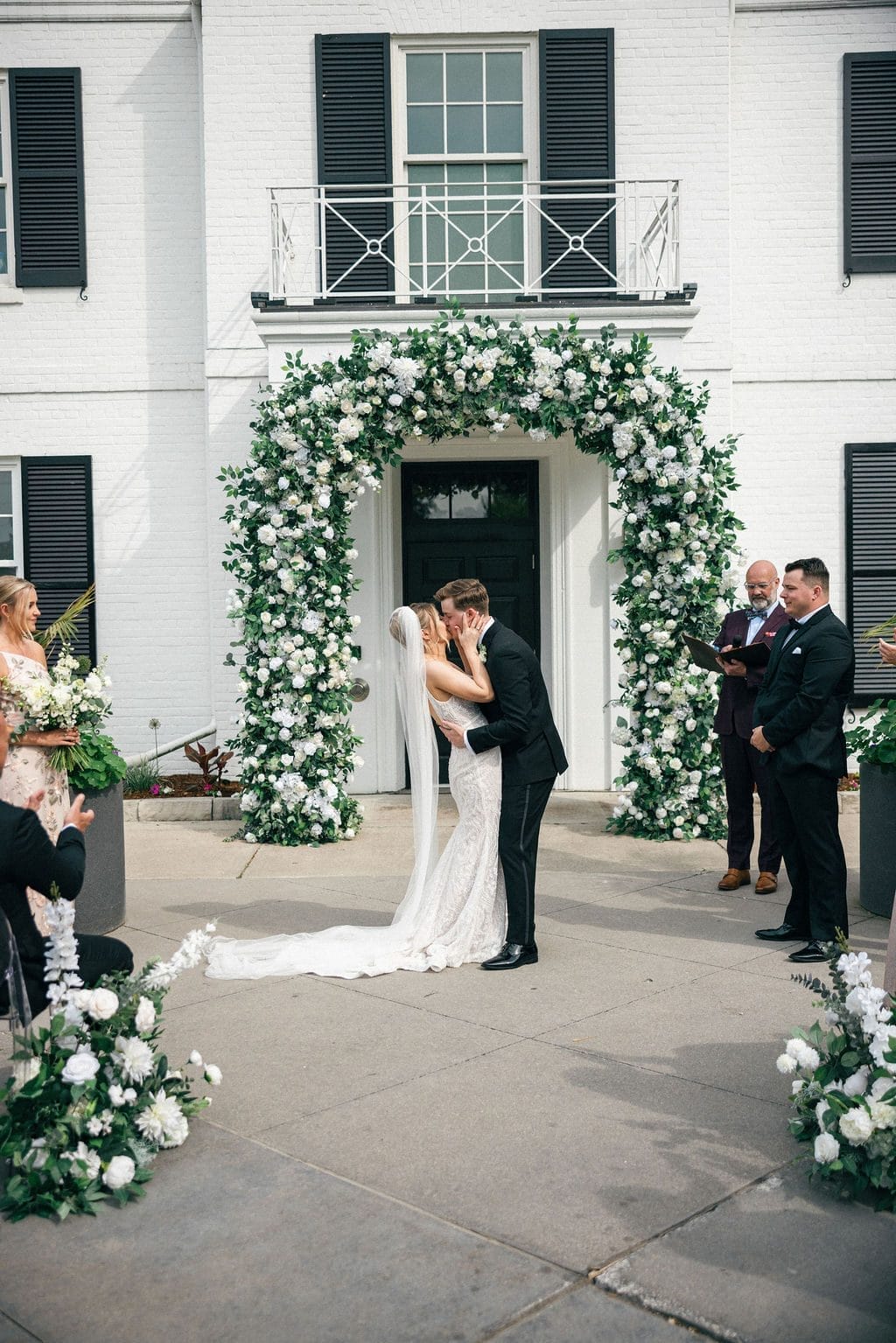 Harding WaterFront Estate Wedding Venue Floral Backdrop decor