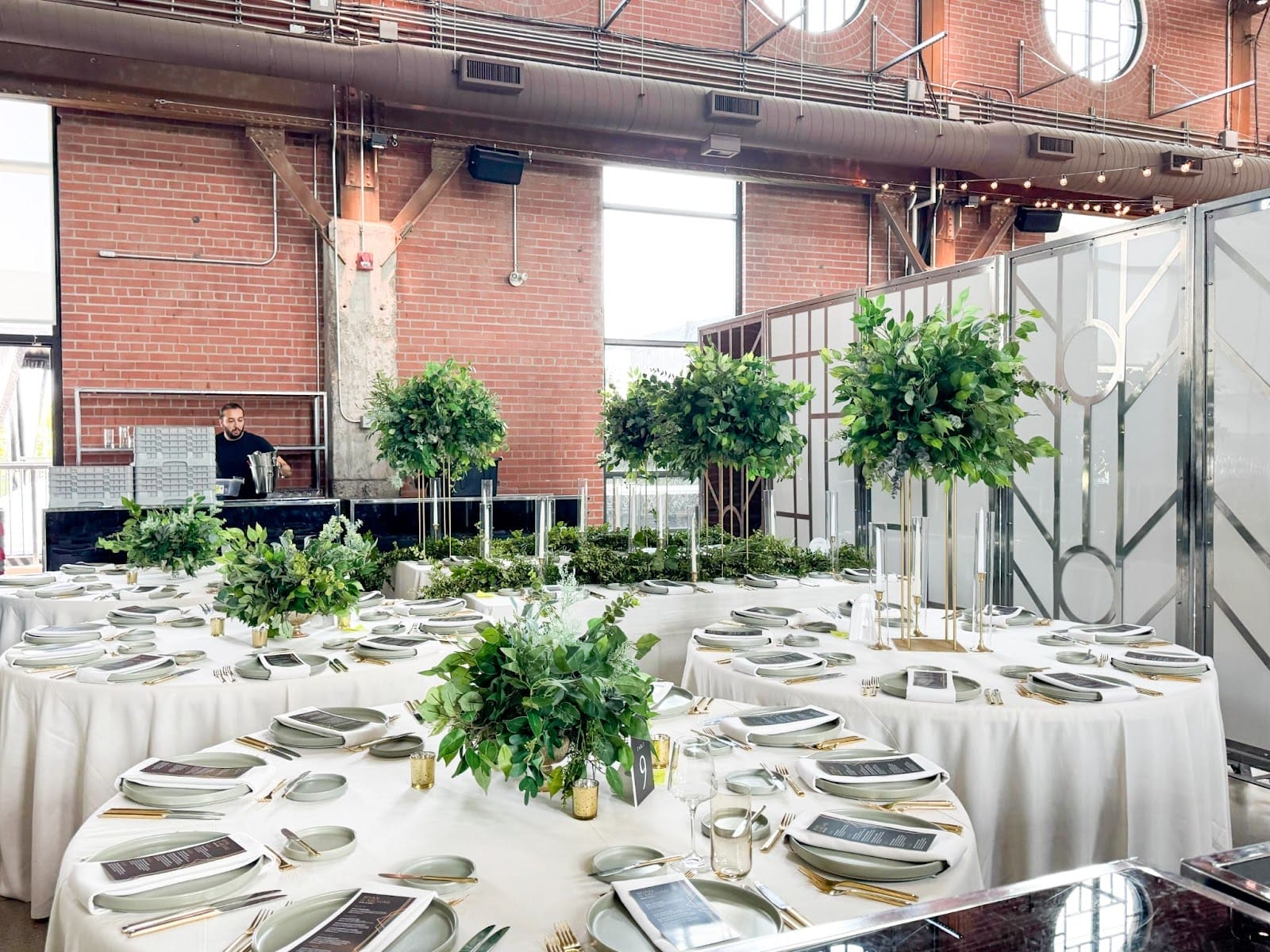 Green Wedding Centerpieces