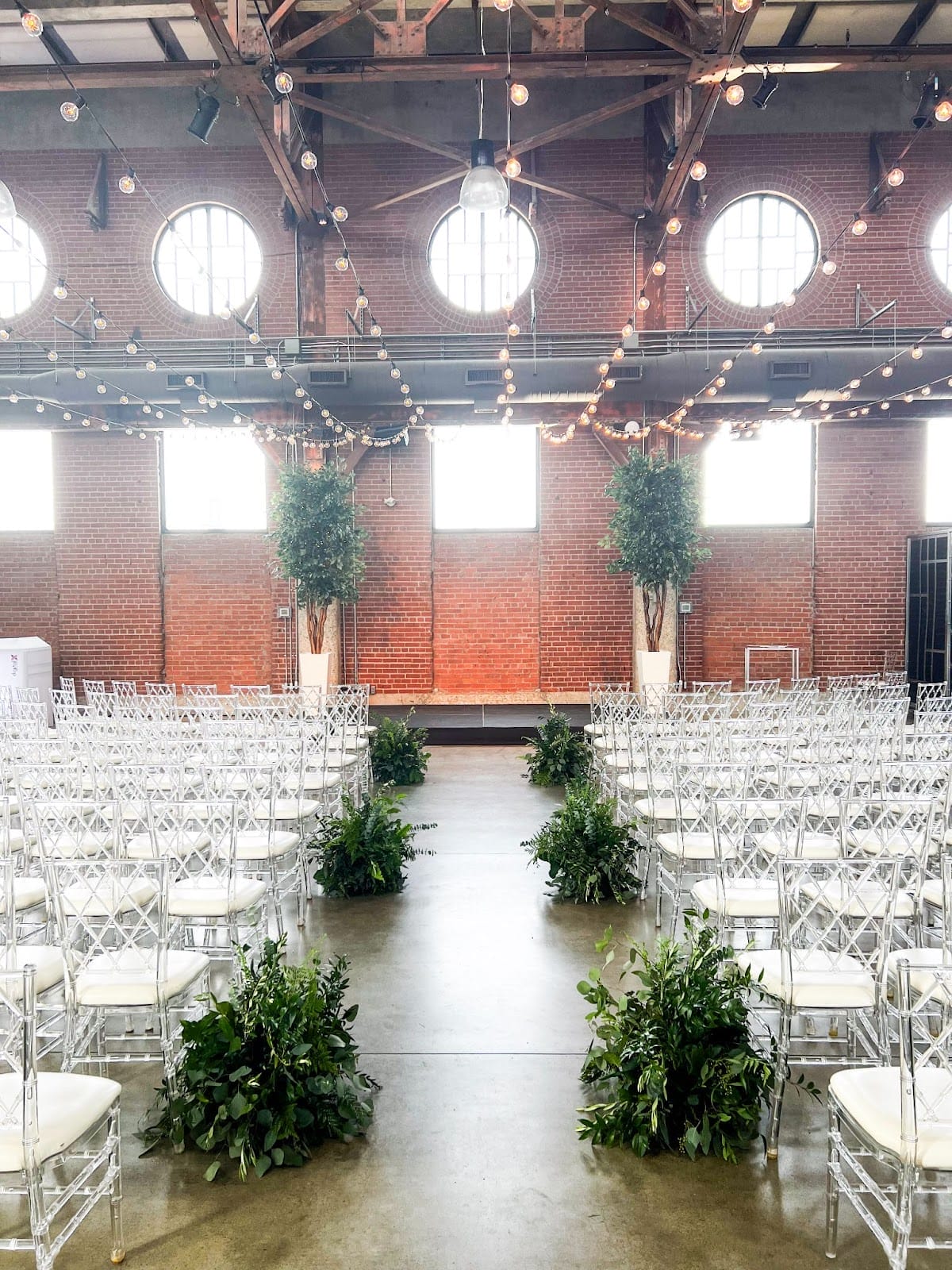 Green Decor Wedding Backdrop